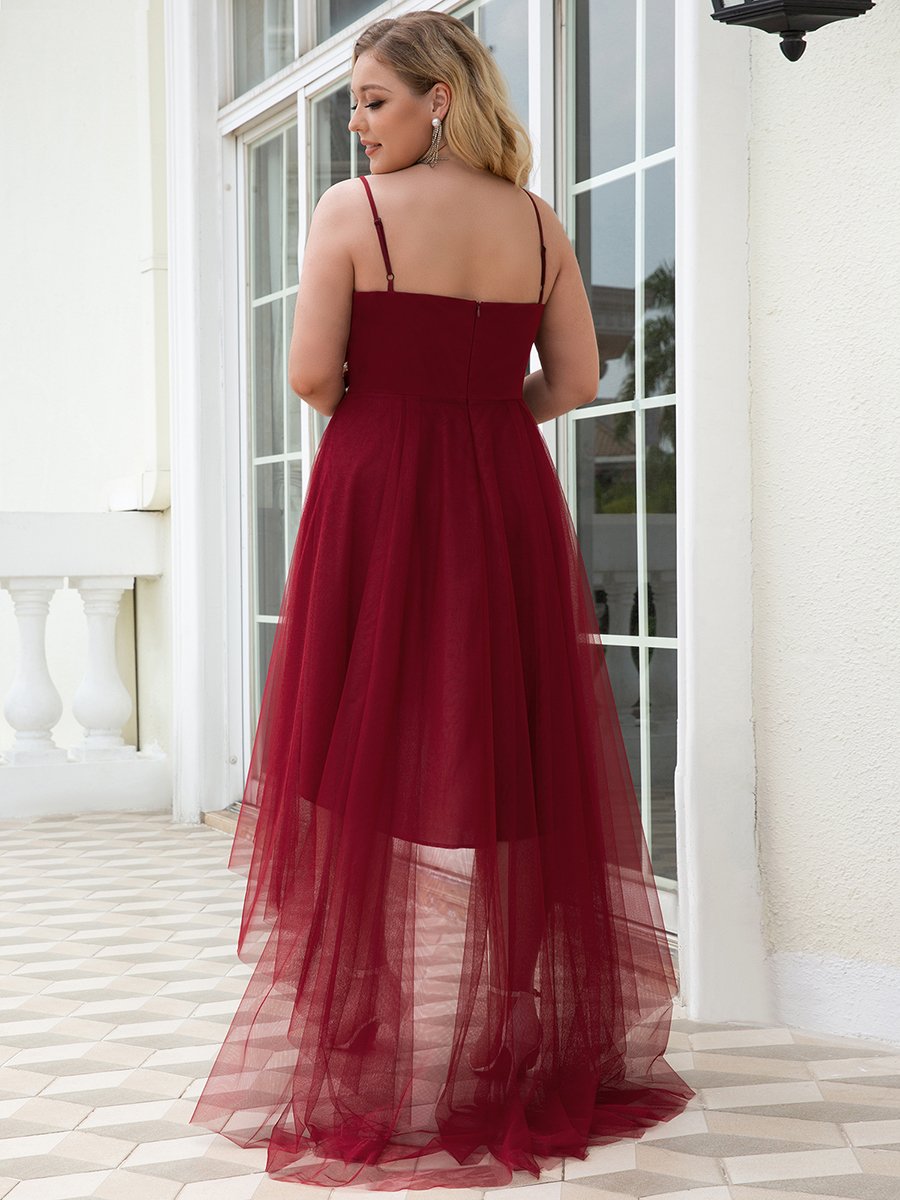 Elegant High-Low Tulle Bridesmaid Dress for Women