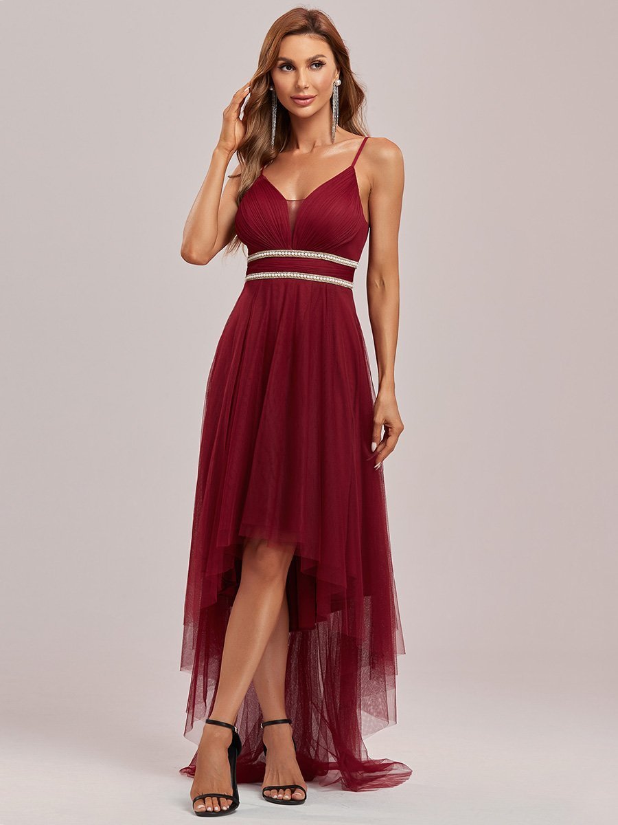 Elegant High-Low Tulle Bridesmaid Dress for Women