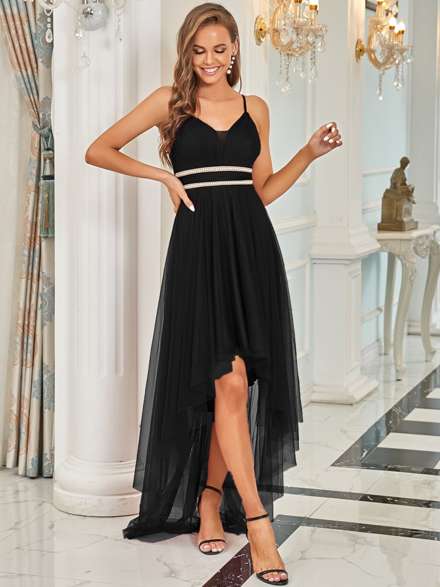 Elegant High-Low Tulle Bridesmaid Dress for Women