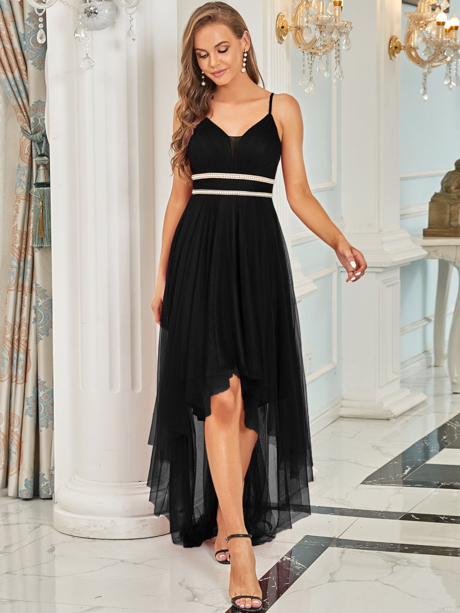 Elegant High-Low Tulle Bridesmaid Dress for Women