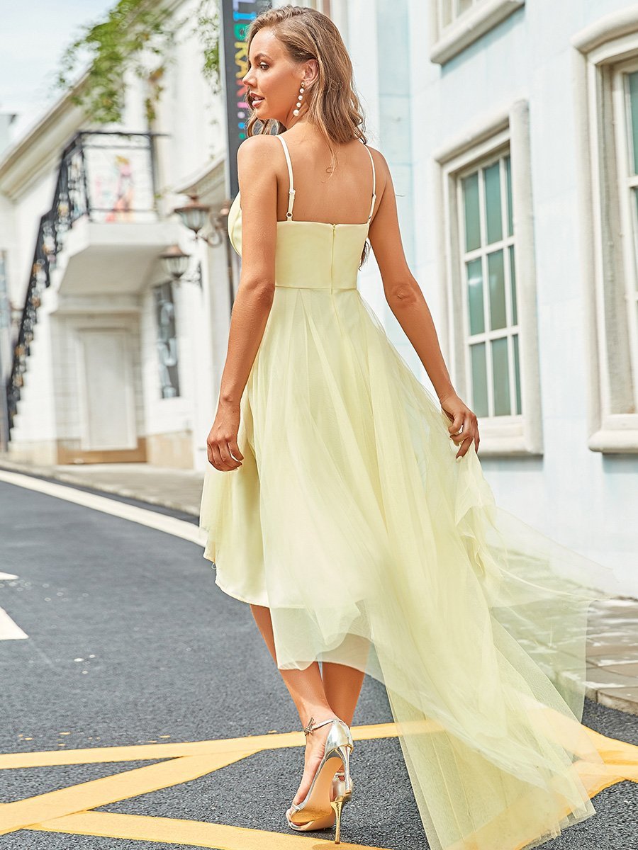 Elegant High-Low Tulle Bridesmaid Dress for Women